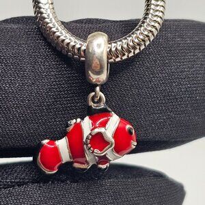 SILVER 925 CLOWN FISH DANGLE CHARM